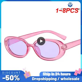 1-8 шт. Солнцезащитные очки в стиле ретро для женщин в маленькой Овальной оправе, Солнцезащитные очки модных оттенков, Поляризованные Очки UV400, Солнцезащитные очки