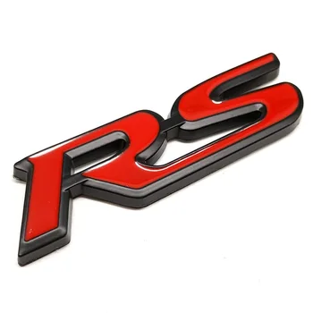 1 шт 3D металлический логотип RS эмблема автомобиля Наклейка на задний багажник Спортивная версия модификация автомобиля для укладки 9.3X2.3 см