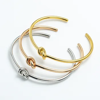10 штук браслетов-манжет из нержавеющей стали, покрытых 18-каратным золотом, женские минималистичные украшения