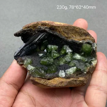 100% Натуральный редкий крупный кристалл ладламит образцы минералов камни и кристаллы кварца драгоценные камни