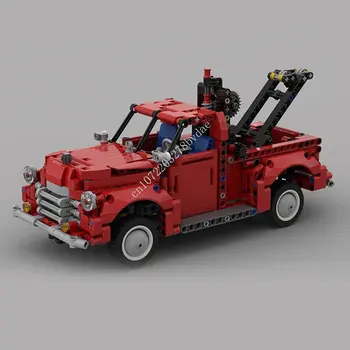1098ШТ строительные блоки Moc модель серии автомобилей красный пикап Технические кирпичи в сборе Строительная игрушка для детского праздничного подарка
