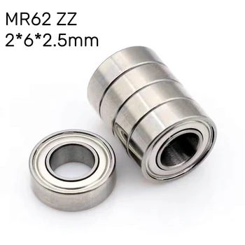 10шт миниатюрных шариковых подшипников Precision ball mini MR62ZZ подшипниковая сталь 2*6*2.5 мм