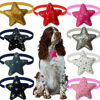 10шт Товары для домашних животных в форме звезды, галстуки-бабочки для собак, Ошейник-бабочка для собак, кошек, Аксессуары для ухода за щенками, Регулируемый галстук для собак