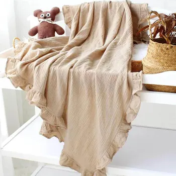 120 *120 см Муслиновые хлопчатобумажные детские пеленальные одеяла для новорожденных, постельные принадлежности для новорожденных, органические Детские аксессуары, одеяло для новорожденных