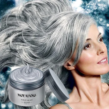 120 г Серебряного воска для волос, моющийся Натуральный Матовый гель-крем для волос, краска для волос Magic Festival Celebrate Molding Coloring
