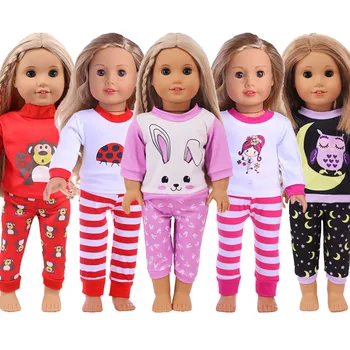 15 Стилей Пижамы и Ночной рубашки С Милым Рисунком, Подходят Для 18-Дюймовой Американской куклы и 43 см, Аксессуары Поколения BornFor, Игрушка для Девочек
