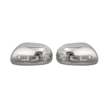 2 упаковки 2009-2013 для автомобилей Хромированная боковая светодиодная подсветка Крышка зеркала Литьевая отделка