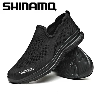 2023 Новая мужская обувь для рыбалки Легкая Дышащая Удобная повседневная обувь для бега на открытом воздухе Прочная повседневная спортивная обувь