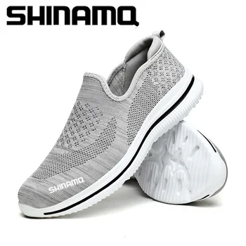 2023 Новая мужская обувь для рыбалки Легкая Дышащая Удобная повседневная обувь для бега на открытом воздухе Прочная повседневная спортивная обувь 4
