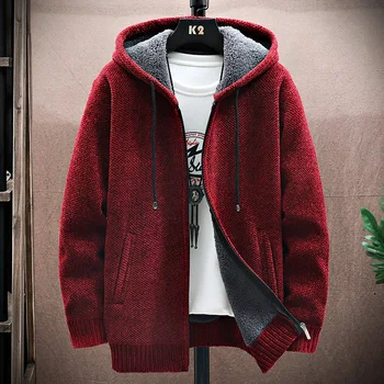 2023 Осенне-зимний мужской свитер, модный вязаный кардиган, мужской свитер высокого качества, корейская повседневная куртка, мужской свитер на молнии 8900