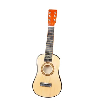 21-дюймовый игровой набор Kidcraft, музыкальный инструмент, детская деревянная гитара, белый бамбук, студенческий