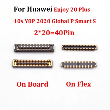2шт 40-Контактный Разъем FPC Для ЖК-дисплея На Материнской Плате Гибкий Кабель Для Huawei Enjoy 20 Plus 10s Y8P 2020 Global P Smart S