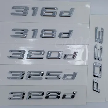 3D Буквы Для Багажника Автомобиля BMW 316i 318i 318d 320i 320d 325i 330i 330d E46 E36 E90 E91 GT Эмблема Значок Наклейки С Логотипом Аксессуары