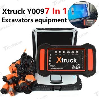 7 в 1 Xtruck Y009 HDD Универсальный Диагностический Комплект Для Строительных Экскаваторов Diagnostic Kit + Ноутбук CF19