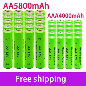 AA + AAA Аккумуляторная Батарея AA 1.5V 5800mAh / 1.5V AAA 4000mah Щелочная Батарея Фонарик Игрушки Часы MP3-Плеер Замена Ni-Mh батареи