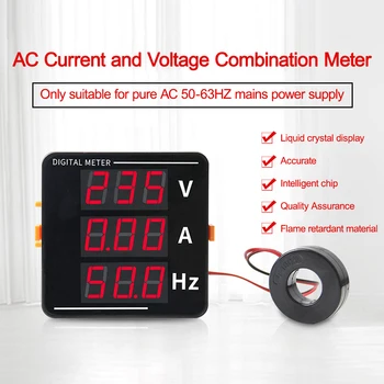 AC 50V ~ 500V Цифровой Вольтметр для измерения напряжения, частоты тока, ЖК-цифровой дисплей, Электроинструменты, инструменты