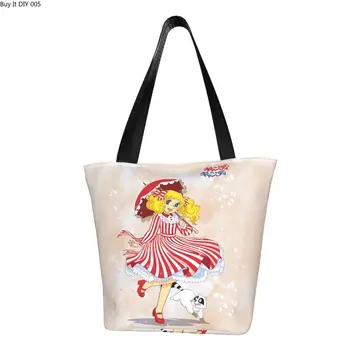 Candy Candy Terry Happy Snow, сумки для покупок, сумки для покупок, японские аниме, холщовые сумки для покупок, сумки через плечо, сумки большой емкости 0