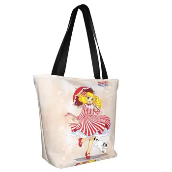 Candy Candy Terry Happy Snow, сумки для покупок, сумки для покупок, японские аниме, холщовые сумки для покупок, сумки через плечо, сумки большой емкости 1