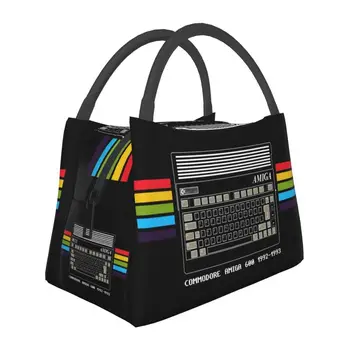 Commodore-fiambrera a prueba de fugas para mujer, Cooler de ordenador para Amiga, bolsa térmica aislante para comida, contenedor
