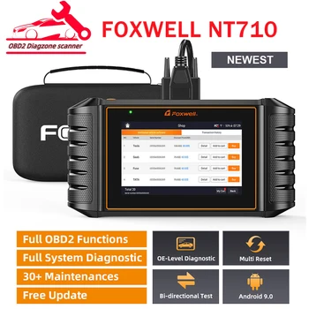 Foxwell NT710 Автомобильный Сканер OBD2 Считыватель Кода ECU, Кодирующий Всю Систему, Двунаправленный Диагностический Инструмент 30 + Сброс Бесплатного Обновления