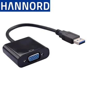 Hannord USB3.0 Кабель-адаптер DisplayPortDP-VGA Для Проектора DTV TV HDVD Ноутбука DP Male to VGA Female Конвертер Кабель-Адаптер