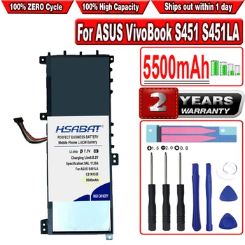 HSABAT 5500 мАч C21N1335 Аккумулятор для Ноутбука ASUS VivoBook S451 S451LA S451LB S451LN Серии Ultrabook