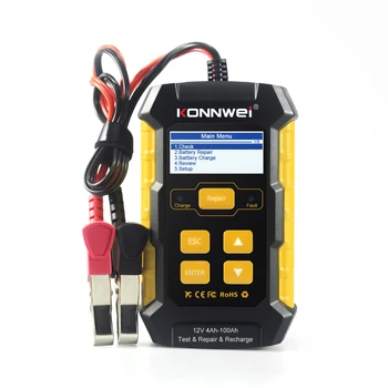 KONNWEI KW510 3-дюймовый Автомобильный Аккумуляторный Тестер Полноавтоматический Инструмент Для Ремонта Автомобильного Аккумулятора Нагрузочный Тест Проворачивающий Тестовый Инструмент Для Тестирования Зарядного Устройства 1