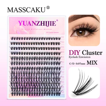MASSCAKU 30D Super Cluster Наращивание ресниц, макияж из натуральной норки, индивидуальные накладные ресницы, бесплатная доставка