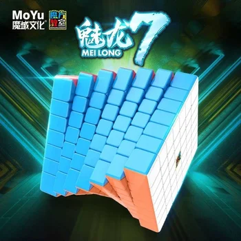 Moyu MFJS Meilong 7 7X7 Magic Speed Cube Без Наклеек Профессиональные Игрушки-Непоседы MEILONG 7 Cubo Magico Puzzle