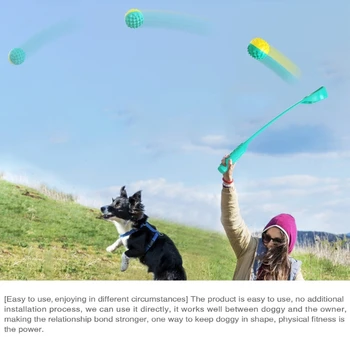 Pet Tossing Club Уличная игрушка для дрессировки собак, метатель мяча на открытом воздухе с теннисным тренировочным мячом, интерактивная игрушка для домашних животных KXRE