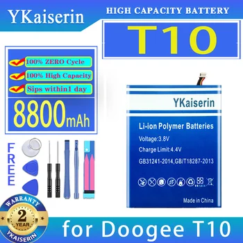YKaiserin 8800 мАч Сменный Аккумулятор T10 (32108145) для ноутбука Doogee T10 Bateria