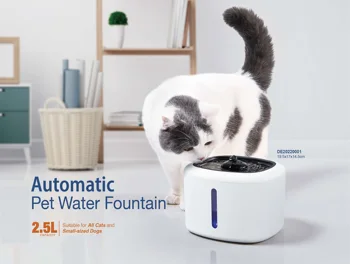 автоматический поилочный фонтанчик для домашних животных с легкой подачей воды для кошек Автоматическая кормушка для домашних животных Автоматический фонтан для воды для домашних кошек