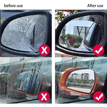 Автомобиль для Нанопленки Зеркало заднего вида Боковое стекло с Антибликовым покрытием Защита от Царапин Защита от Запотевания Защита от дождевой воды для Наклейки HD Пленки Safe D7YA 5