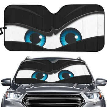 Автомобильные шторки с 3D-принтом Cool Angry Eyes для передних окон Стильный автомобильный солнцезащитный козырек на лобовое стекло Прочные автомобильные солнцезащитные козырьки Горячие продажи