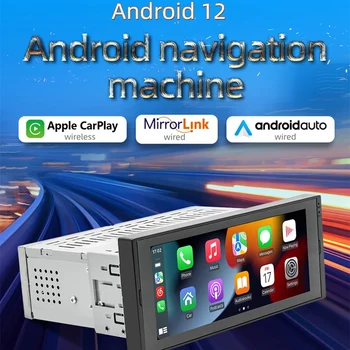 Автомобильный мультимедийный плеер Carplay 1 Din 6,9 дюйма 2G + 32G Android GPS Bluetooth Wifi FM Mirror Link Автомагнитола с камерой