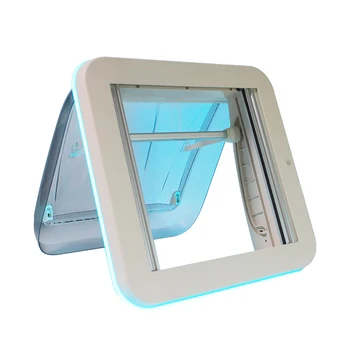 Аксессуары Для дома на колесах RV Camper 400 * 400 мм со светодиодной подсветкой и устойчивостью к ультрафиолетовому излучению RV Skylight Camper Window Автомобильные стекла