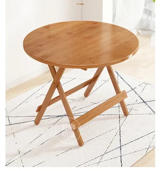 Бамбуковый складной стол Многофункциональная мебель для дома Простой обеденный стол Аренда уличного киоска Небольшая квартира Квадратный стол