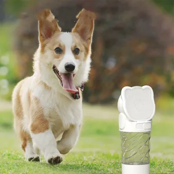бутылка для воды для собак 22x8,7 см, герметичная, для кормления домашних животных, портативная кормушка для путешествий, уличная многофункциональная чашка