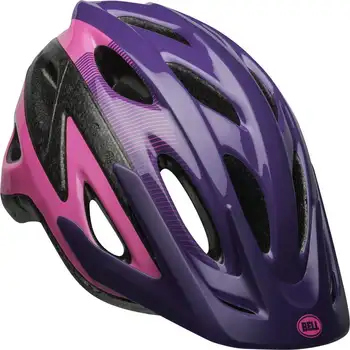 Велосипедный шлем Axle, розовый/фиолетовый, Молодежный 8+ (52-58 см) Для велосипеда, скутера, ховерборда, катания на коньках, скейтборда