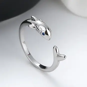 Винтажные готические кольца с рыбками для женщин, Геометрическое Ретро кольцо с несколькими костяшками пальцев, Индивидуальное Модное ювелирное изделие
