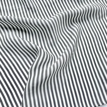 Высококачественная шифоновая ткань в черно-белую полоску для пошива платьев, модный дизайн шириной 150 см, продается по полметра