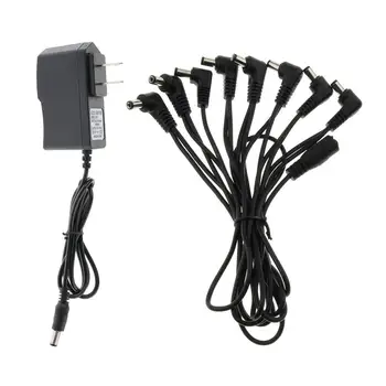 Гитарный эффектор Адаптер питания кабель зарядного устройства штепсельная вилка США 5