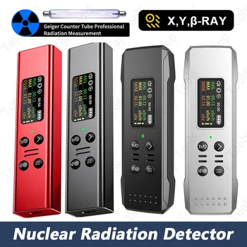 Детектор ядерного излучения, счетчик Гейгера, Дозиметр радиации, Рентгеновский гамма-бета-тестер радиоактивности, звуковая сигнализация, радиометр 400 мАч USB-C