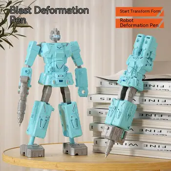 Детская деформационная модель, игрушка-трансформер, фигурка робота, ручка с часами, электронное время, ручка, игрушка 