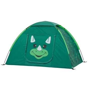 детская палатка для кемпинга с динозавром на 2 персоны - зеленый цвет