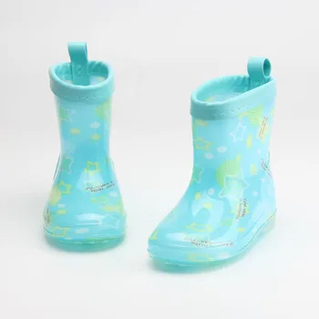 детские непромокаемые сапоги для малышей с мультяшным бантом для маленьких мальчиков и девочек, непромокаемые сапоги из ПВХ, нескользящая обувь, уличная обувь, роскошные ботинки, большой ботинок