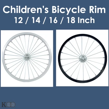 Детский велосипедный обод Кольцо из алюминиевого сплава 12/14/16 Дюймов BMX Велосипедный обод Стальной Комплект передних и задних колес со спицами Ступица