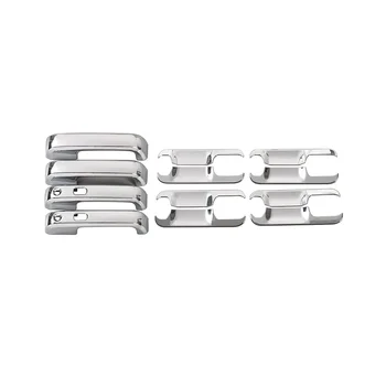 Для Ford F150 2015-2020 Крышки дверных ручек + Защитные крышки дверных чаш, аксессуары для отделки - ABS Серебристый