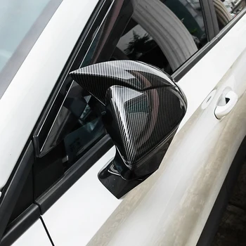 Для MG 4 MG4 EV Mulan 2023 Автомобильное боковое зеркало заднего Вида, накладка, протектор, Декоративные Детали, Аксессуары, рисунок из углеродного волокна 2