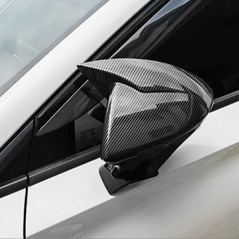 Для MG 4 MG4 EV Mulan 2023 Автомобильное боковое зеркало заднего Вида, накладка, протектор, Декоративные Детали, Аксессуары, рисунок из углеродного волокна 3